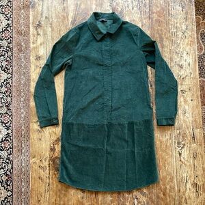 COS Hunter green corduroy dress